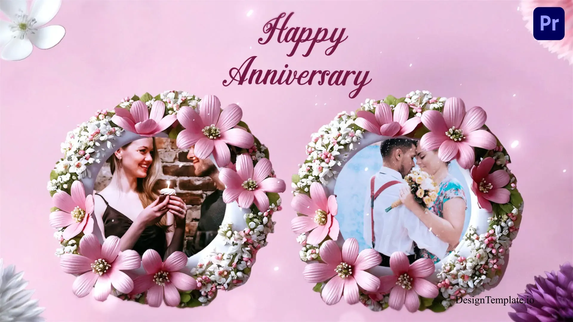 Stunning 3D Floral-Themed Happy Anniversary Slideshow